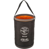 Straight Utility Bucket, 17" L x 12" W x 4" H, Nylon, Black/Grey/Orange