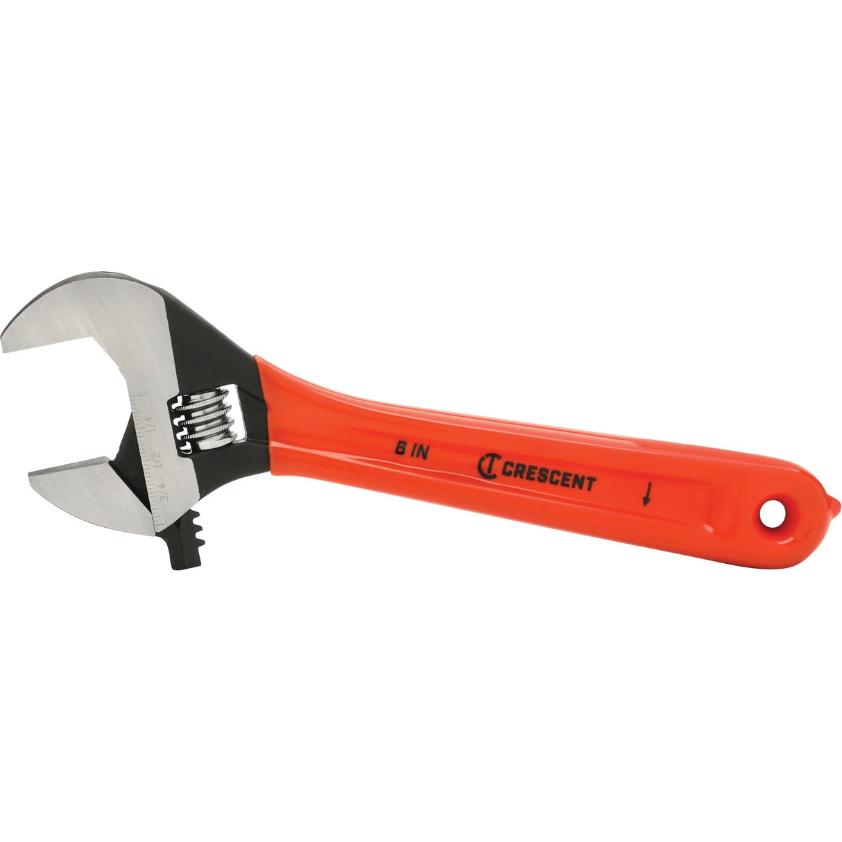 Adjustable Wrench, 6" L, 0.937" Max Width, Black Oxide