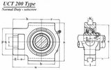 UCST210-32 | 2" Shaft Take Up Bearing Units with Set Screw