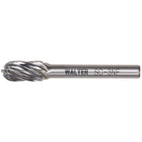 Double Cut Cylindrical Round Nose Carbide Burr, 1/2" Dia., 1" Depth of Cut