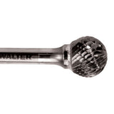 Double Cut Ball Nose Burr, SD-5, 1/2" Dia., 1/4" Shank, 7/16" Depth of Cut
