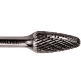 Double Cut Ballnose Tree Burr, SF-1, 1/4" Dia., 5/8" Depth of Cut