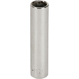 Socket, 8 mm, 1/4" Drive, 6 Points, Deep