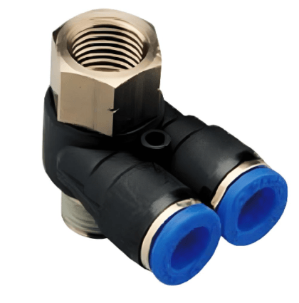 Universal Double Female Elbow 3/8" Tube x 3/8" NPT Male