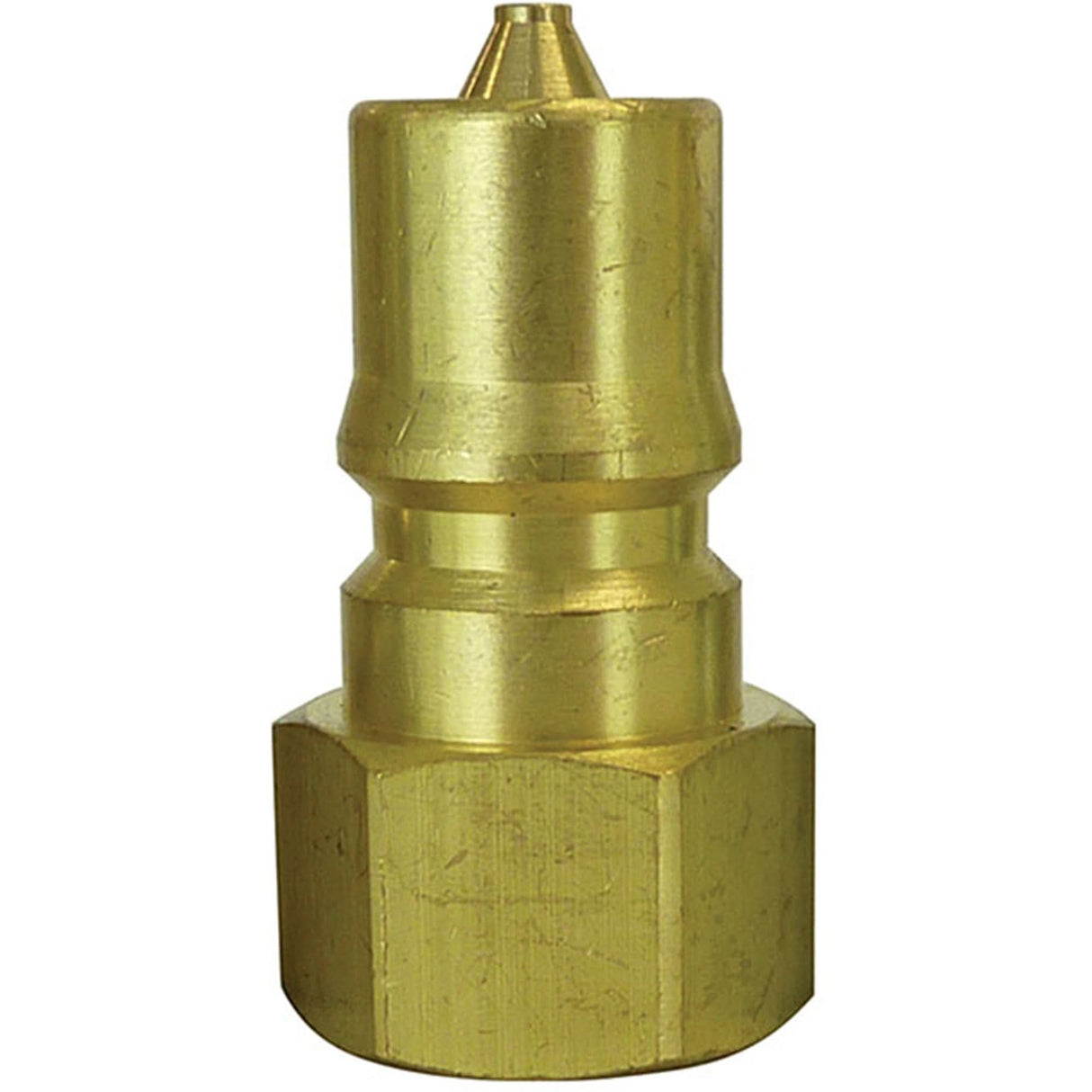 Hydraulic Quick Coupler Plug, 1/4" Dia., Brass