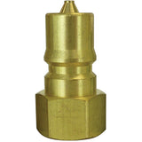 Hydraulic Quick Coupler Plug, 1" Dia., Brass