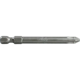 1/4" Phillips Power Drives, Phillips, #2 Tip, 1/4" Drive Size, 1-15/16" Length