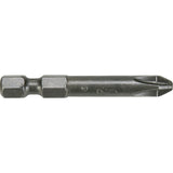 1/4" Posidriv® Power Drive Bits, Pozidriv, #2 Tip, 1/4" Drive Size, 2-3/4" Length