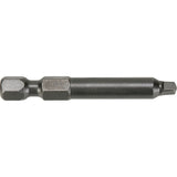 1/4" Square Recess Turned Body Power Bits, Square, #3 Tip, 1/4" Drive Size, 2-3/4" Length
