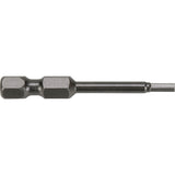 1/4" Sae Hex Power Bits, Hex, 3/16" Tip, 1/4" Drive Size, 4" Length