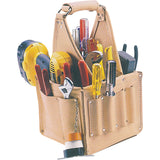 Electrical & Maintenance Tool Pouches, Leather, 17 Pockets, Beige
