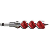 Ship Auger Drill Bit, 1-1/8" Diameter, 4" Flute, 7/16" Hex Shank