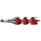 Ship Auger Drill Bit, 1-1/4 Diameter, 4" Flute, 7/16" Hex Shank