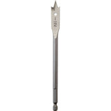 Flat Boring Bit, 1/2" Diameter, 1/4" Hex Shank, 6" Length