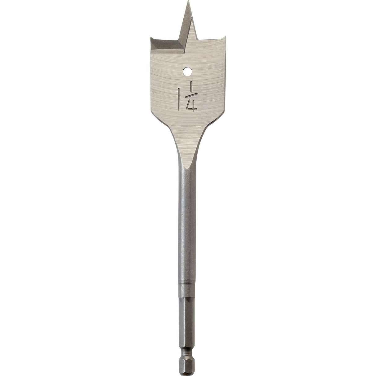 Flat Boring Bit, 1-1/4" Diameter, 1/4" Hex Shank, 6" Length