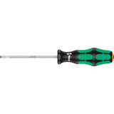 Slotted Screwdriver, 4 mm Tip, Round, 7-25/32" L, Plastic Handle