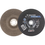 Stainless Steel Depressed Centre Grinding Wheels, 9" x 1/8", 7/8" Arbor, Type 27