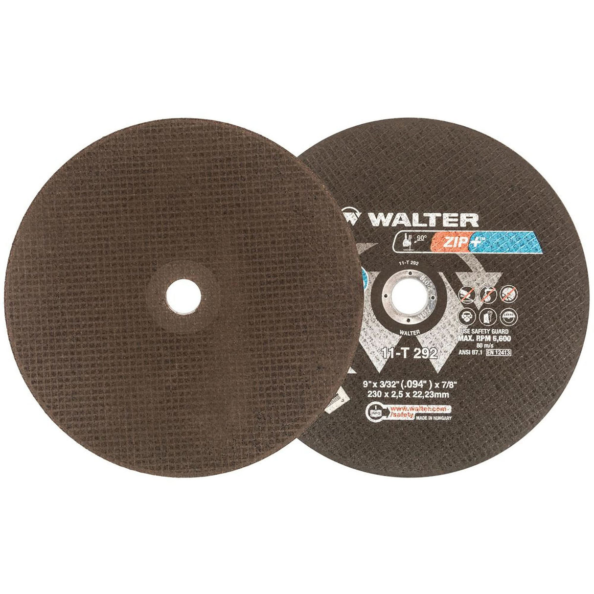 Zip+Xtra™ Heavy-Duty Cut-Off Wheel, 9" x 3/32", 7/8" Arbor, Type 1, Aluminum Oxide, 6600 RPM