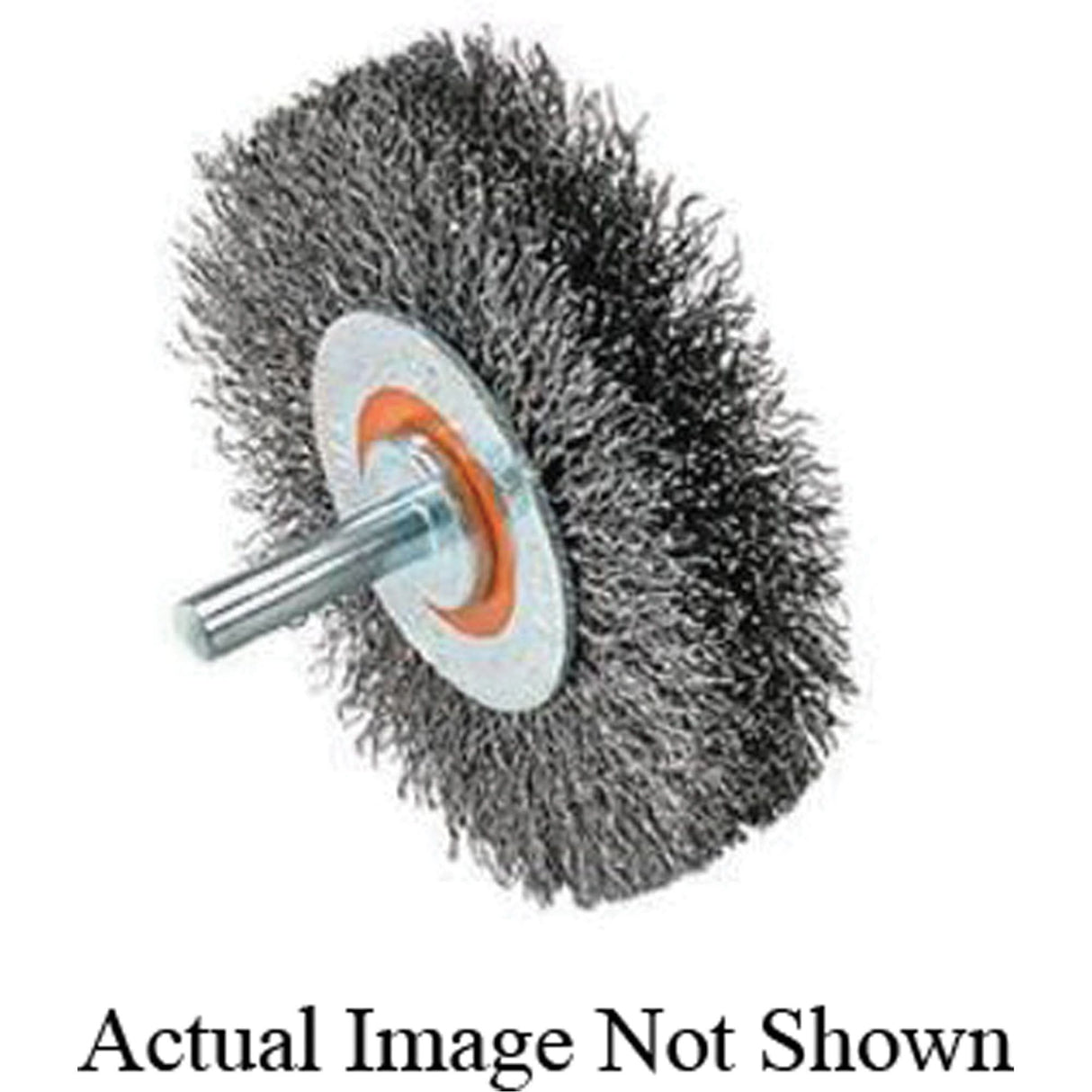 Mounted Crimped Wire Wheel, 3" Dia., 0.0118" Fill
