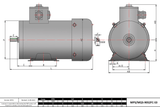 Max Motion MQS-90S2FC-S3 | IEC Motor 2HP, 3600RPM, 208-230/460V, Frame 90S, TEFC, Rigid Base
