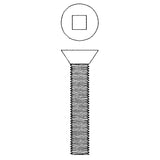 Flat Head Machine Screws, #6-32 x 2" L, Zinc Plated