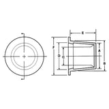 Plastic End Cap, 1/2" Dia.