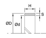 Wear Ring (GB/N) 75mm x 81mm x 12.7mm - Nylon