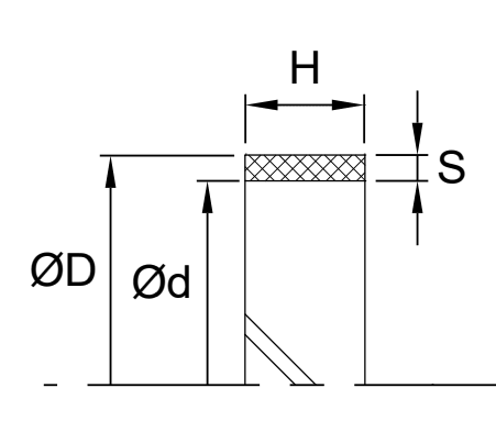 Wear Ring (W-Style) 8.750" x 9.000" x 1.000" - Nylon