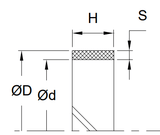 Wear Strip 2.5mm (C/S) x 20mm (H) - Bronze Filled Teflon [1ft]