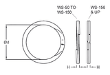 WST-343 | External Spiral Retaining Ring (WST) 3.437" - Carbon Steel