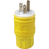 Commercial Grade Straight Blade Plug, Plastic, 15 A, 125 V