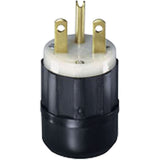 2-Pole 3-Wire Grounding Straight Blade Plug, Nylon, 15 A, 250 V