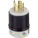 3-Pole 4-Wire Grounding Locking Plug, Nylon, 30 Amps, 250 V, L15-30P