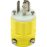 2-Pole 3-Wire Grounding Locking Plug, Nylon, 15 Amps, 250 V, L6-15P