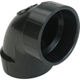 90° Elbow Fitting, Hub x Hub, Plastic, 1-1/4"