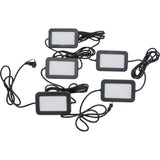 LED String Work Lights, 5 Lights, 50' L, Plastic Housing