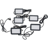 LED String Work Lights, 5 Lights, 50' L, Plastic Housing