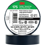 Temflex™ General Use Vinyl Electrical Tape 175, 19 mm (3/4") x 18 M (60'), Black, 7 mils
