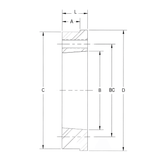 XTH45 Weld-On Hub - Carbon Steel