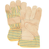 Fitters Patch Palm Gloves, Large, Grain Cowhide Palm, Cotton Inner Lining